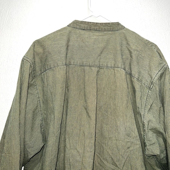 BHS Military Green Button Down Long Sleeve Shirt - Picture 4 of 7